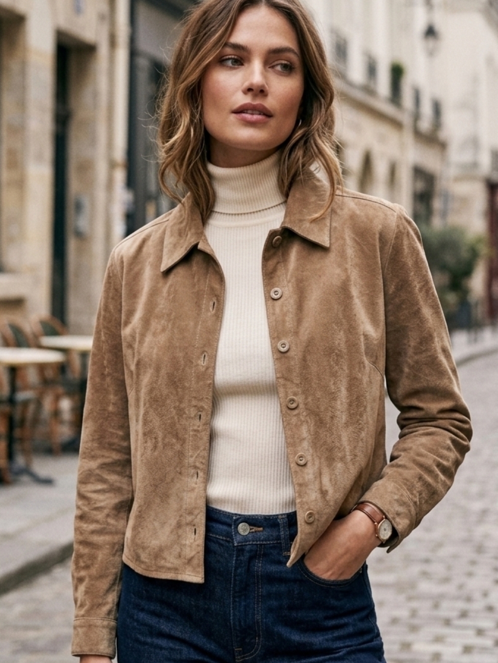 bagatelle Waist Leather Jacket